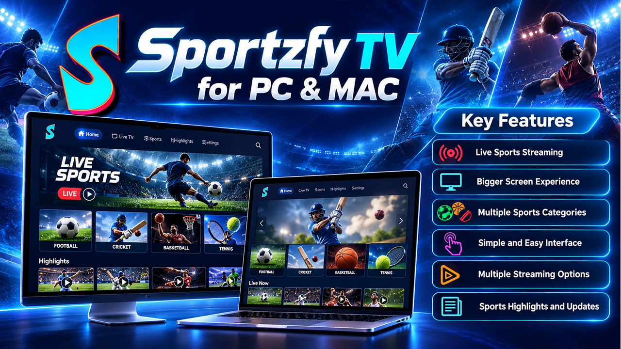 Key Features of Sportzfy TV for PC and Mac