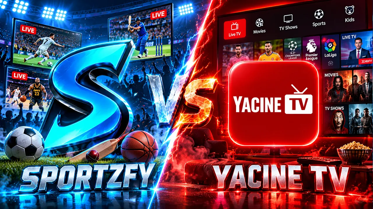 Sportzfy vs Yacine TV